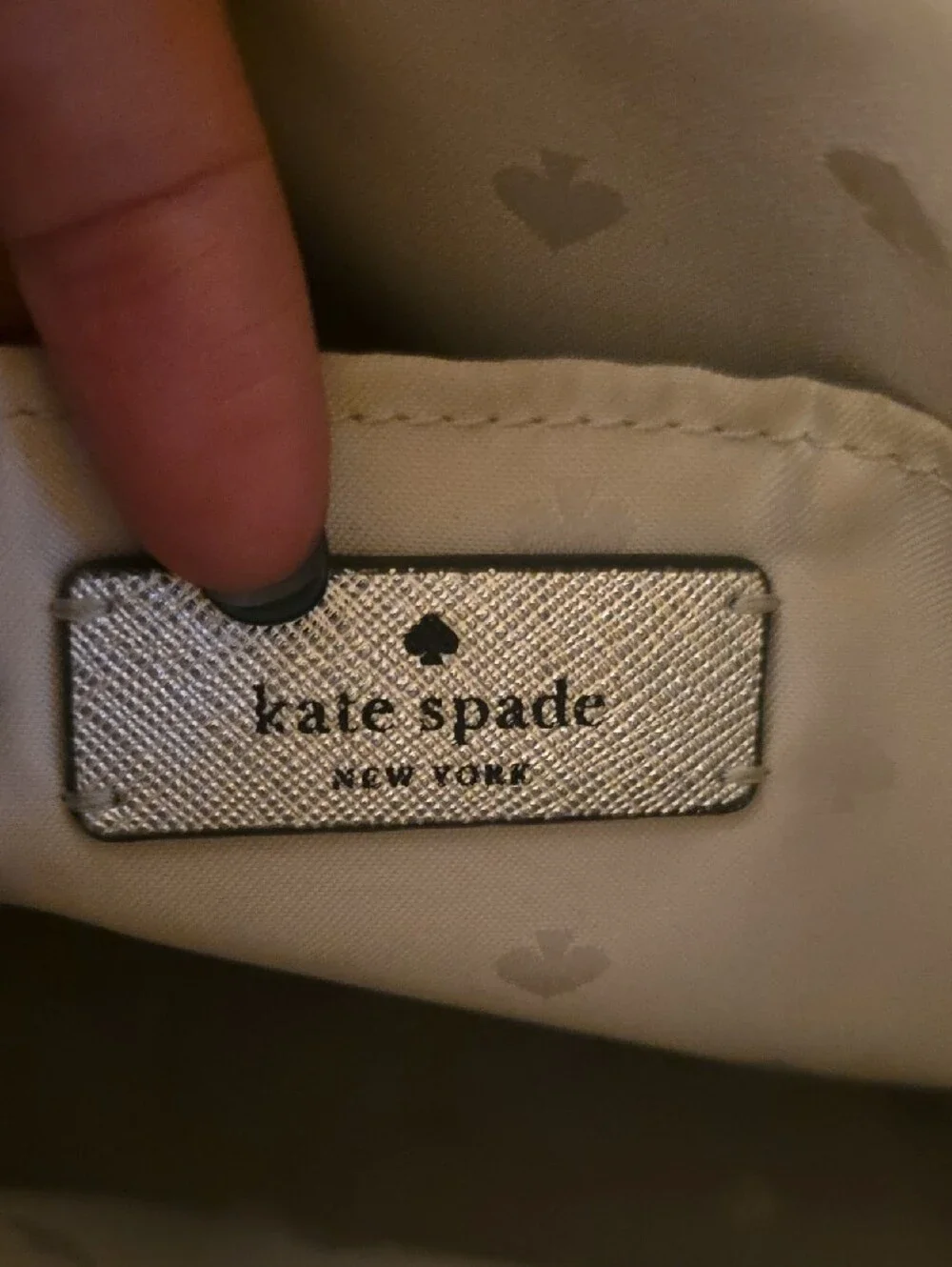 kate spade silver glitter tote